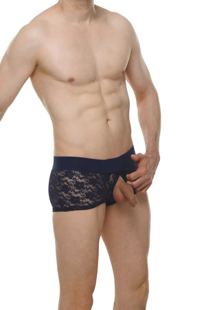 Boxer Algun Dentelle Navy - PetitQ Underwear - Lingerie masculine sexy et sous-vêtements pour homme originaux