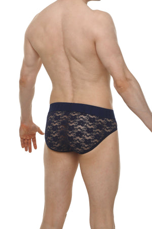 Slip Dome Dentelle Navy - PetitQ Underwear - Lingerie masculine sexy et sous-vêtements pour homme originaux