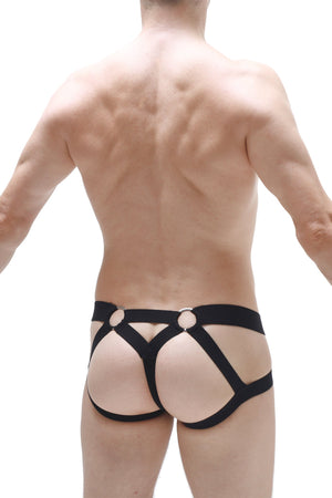 Jockstring Brest Noir - PetitQ Underwear - Lingerie masculine sexy et sous-vêtements pour homme originaux