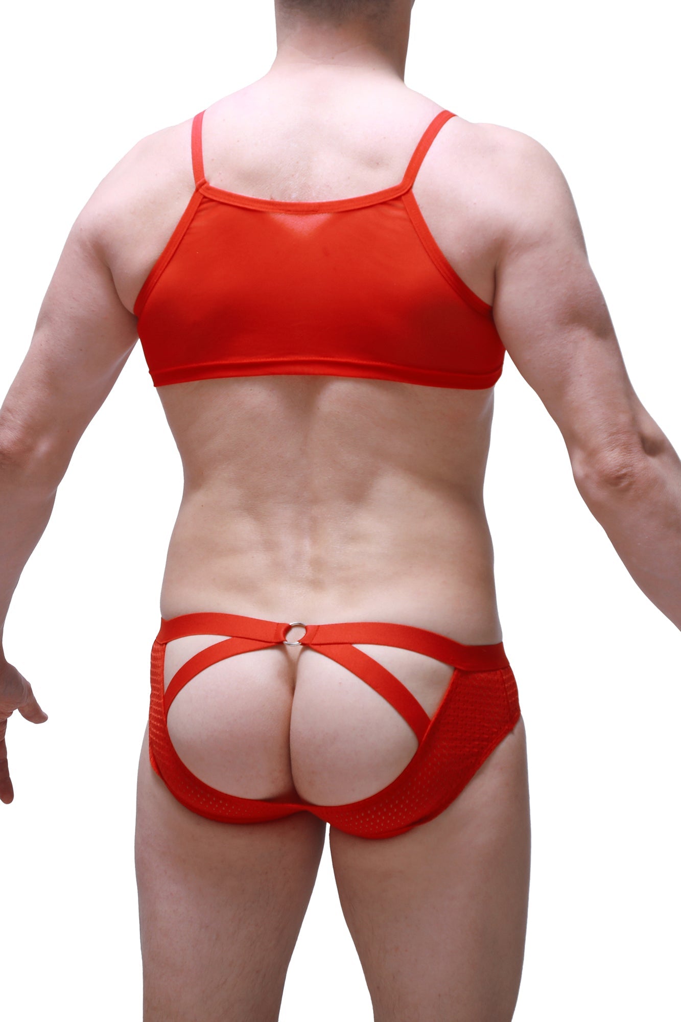 Red Net Micro Tank Top