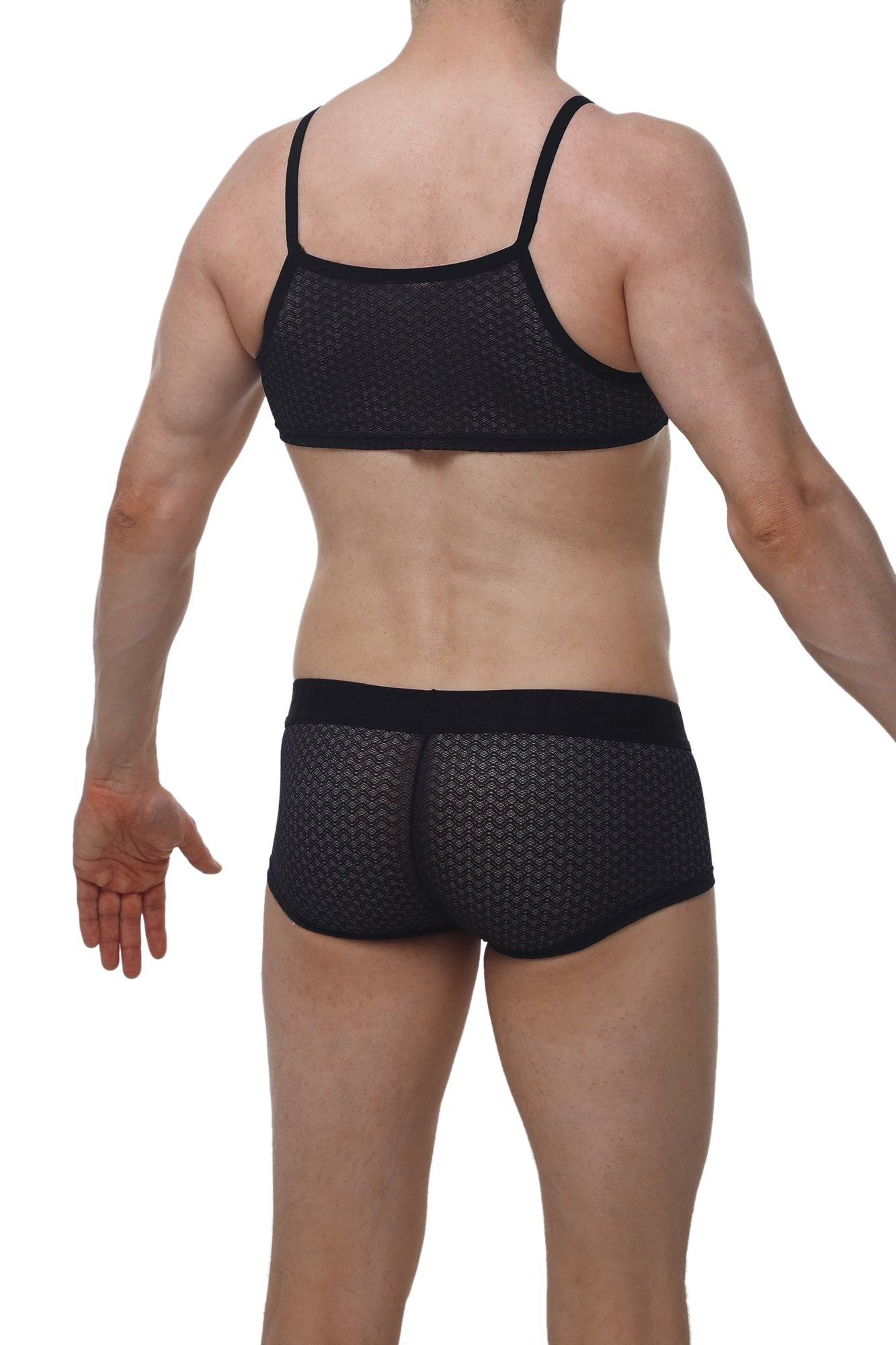 Micro Débardeur Macra Noir - PetitQ Underwear - Lingerie masculine sexy et sous-vêtements pour homme originaux