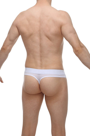 String Hole Cockring Bee Blanc - PetitQ Underwear - Lingerie masculine sexy et sous-vêtements pour homme originaux