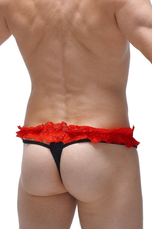 String Fremir Noir - PetitQ Underwear - Lingerie masculine sexy et sous-vêtements pour homme originaux