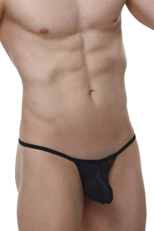 String Migny Macra Noir - PetitQ Underwear - Lingerie masculine sexy et sous-vêtements pour homme originaux