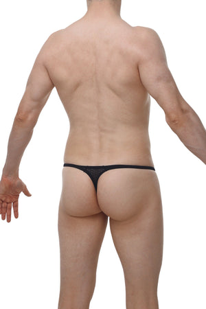String Plellis Macra Noir - PetitQ Underwear - Lingerie masculine sexy et sous-vêtements pour homme originaux