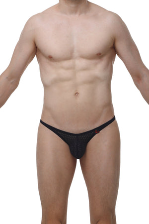 String Plellis Macra Noir - PetitQ Underwear - Lingerie masculine sexy et sous-vêtements pour homme originaux