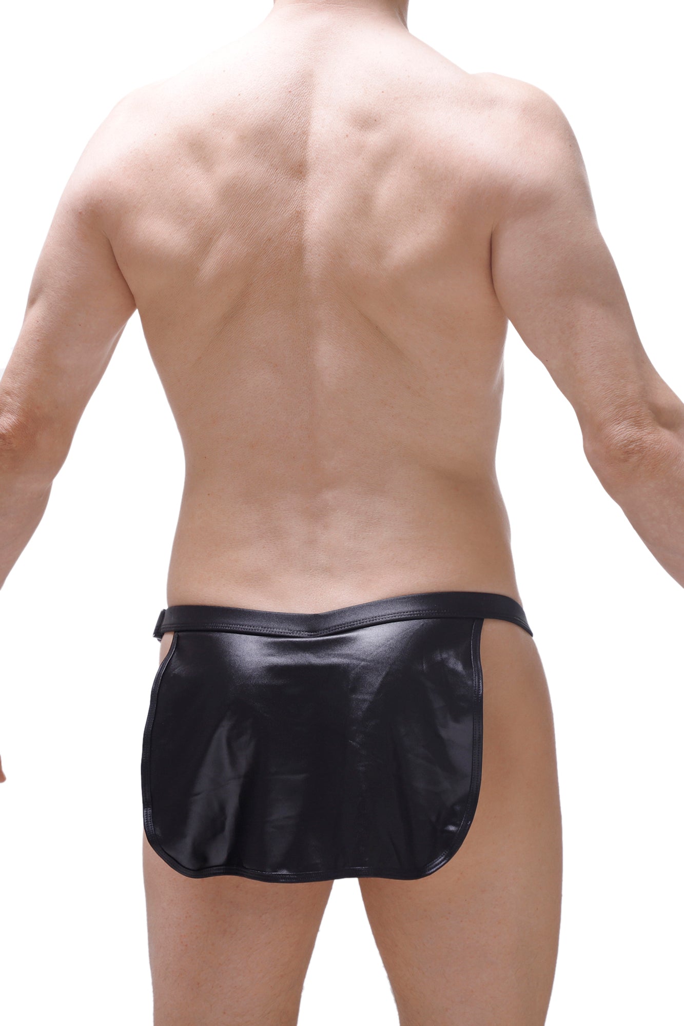 Black Wet Loincloth with Thong