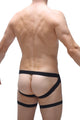 Schwarzer Jockstrap-Strumpfhalter