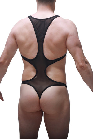 Bodystring Gracay Net Noir - PetitQ Underwear - Lingerie masculine sexy et sous-vêtements pour homme originaux