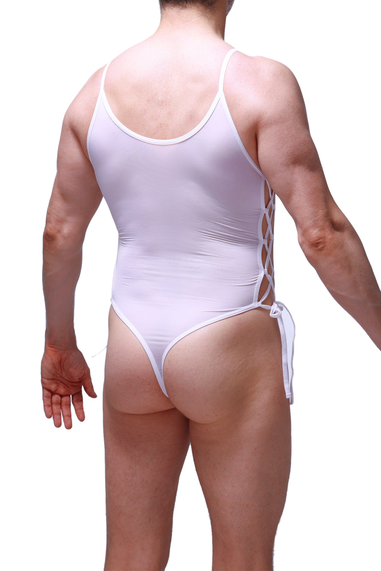 Body Lacets Plum Blanc