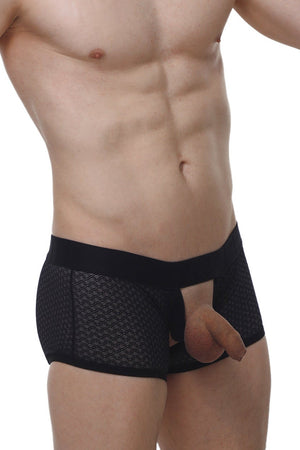 Boxer Olloix Macra Noir - PetitQ Underwear - Lingerie masculine sexy et sous-vêtements pour homme originaux