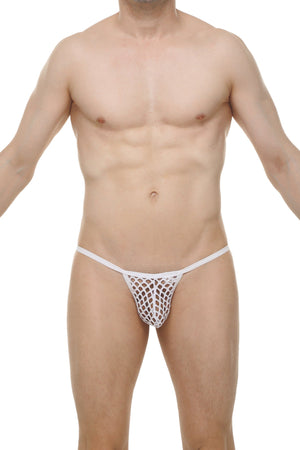 Kini Mesh Blanc - PetitQ Underwear - Lingerie masculine sexy et sous-vêtements pour homme originaux