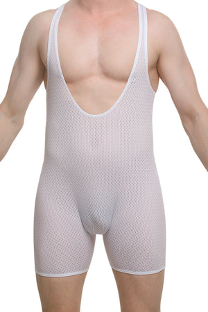 Singlet Bee Blanc - PetitQ Underwear - Lingerie masculine sexy et sous-vêtements pour homme originaux