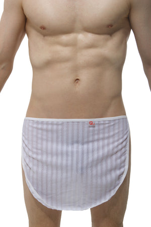 Pagne Mesh Stripes Blanc - PetitQ Underwear