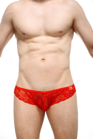 Bikini Tregunc Dentelle Rouge - PetitQ Underwear - Lingerie masculine sexy et sous-vêtements pour homme originaux