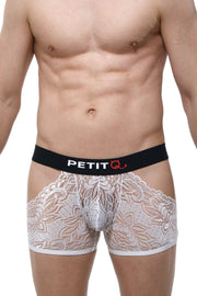 Boxer Dentelle Trévoux Blanc - PetitQ Underwear