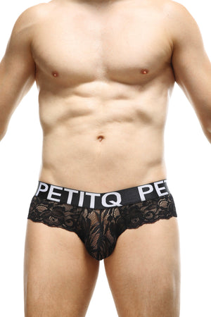 Slip Miers Dentelle Noir - PetitQ Underwear - Lingerie masculine sexy et sous-vêtements pour homme originaux