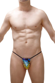 Tanga Cocksak Leopard Rainbow