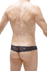 Tanga de hilo de red Lelling negro