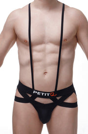 Jockstring Suspenderbust Schwarz