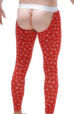 Offene Weihnachts-Leggings