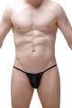 Tanga de hilo transparente Elix negro