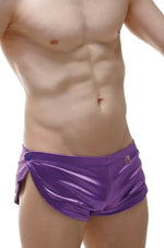 Short Snap Satin Violet