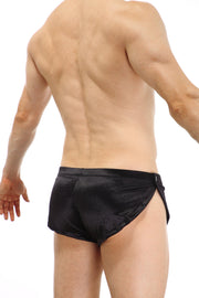 Snap PetitQ Satin-Shorts Schwarz