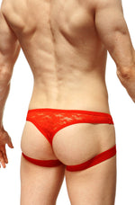 String Jockstrap Dentelle Rouge